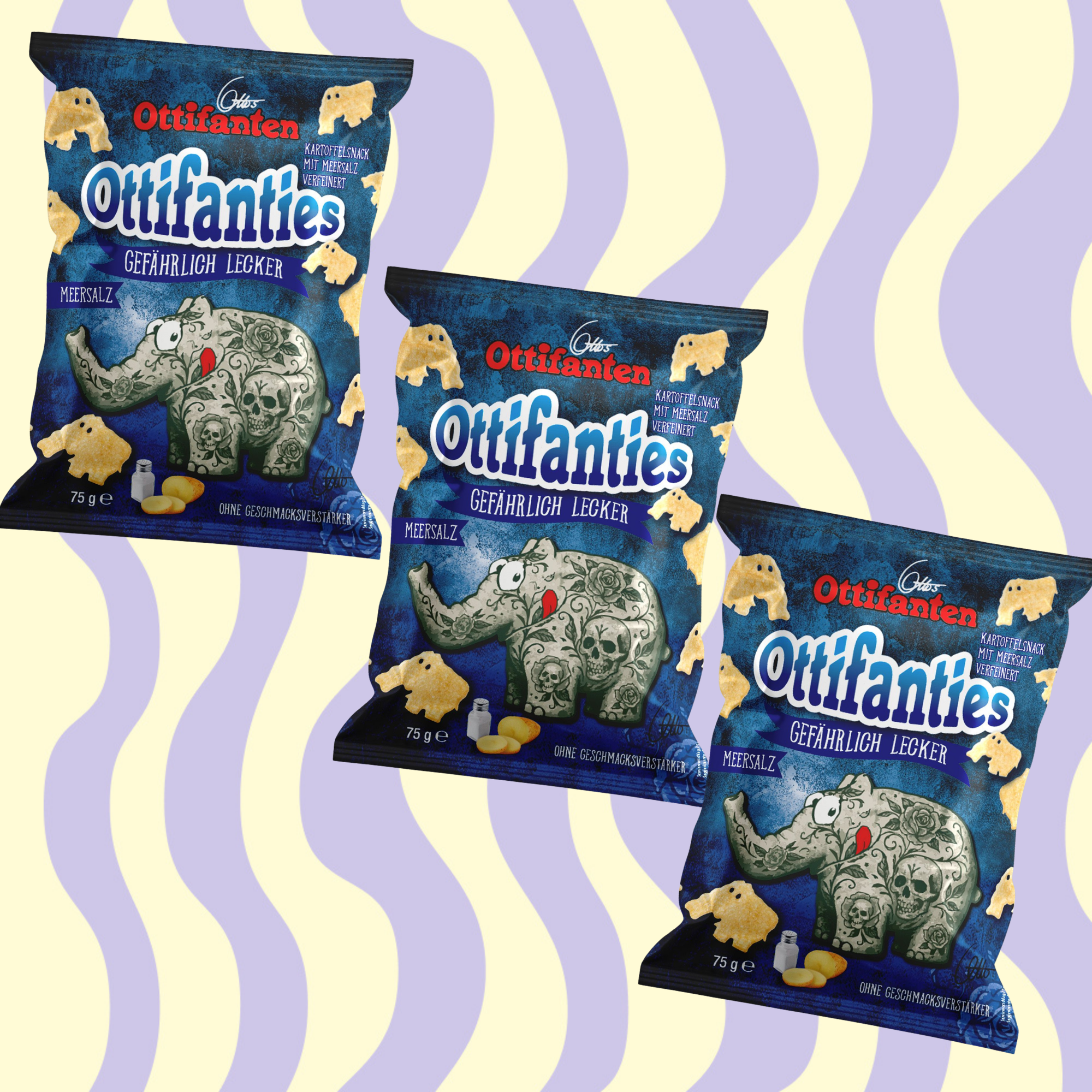 3er-Ottifanties Chips Set by Otto Waalkes