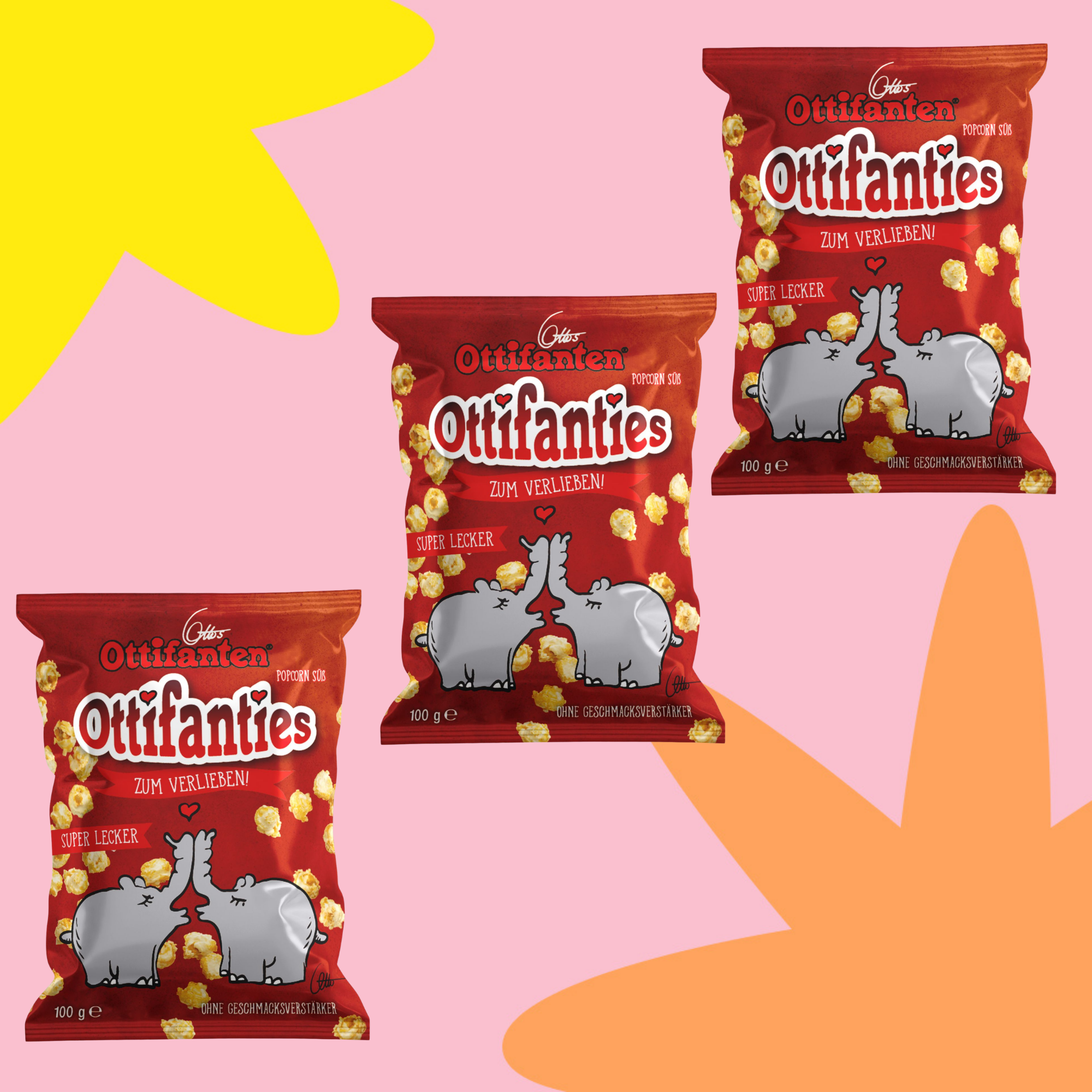 Ottifanties süßes Popcorn-Set by Otto Waalkes 3 x 100 g