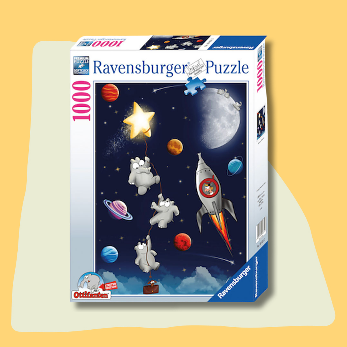 Ravensburger Puzzle Ottifanten Weltall / Space 1000 Teile ca. 50X70cm