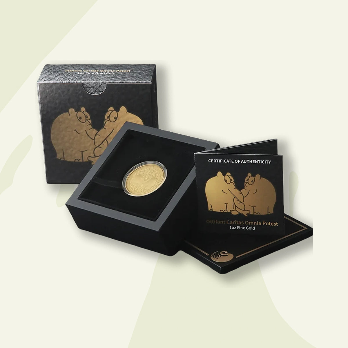 Limitierte 1 OZ Goldmünze 2025 Rüsselfanten + Otto Waalkes Signatur