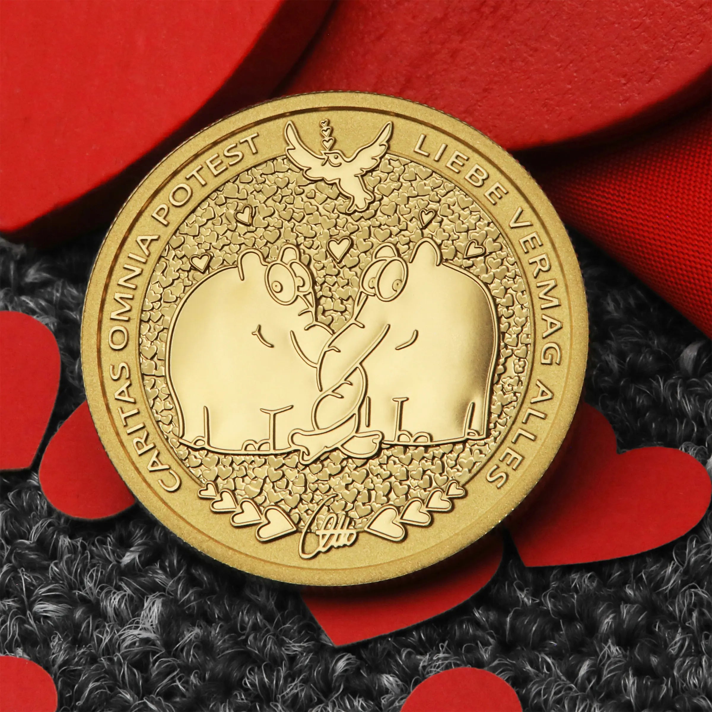 Limitierte 1 OZ Goldmünze 2025 Rüsselfanten + Otto Waalkes Signatur