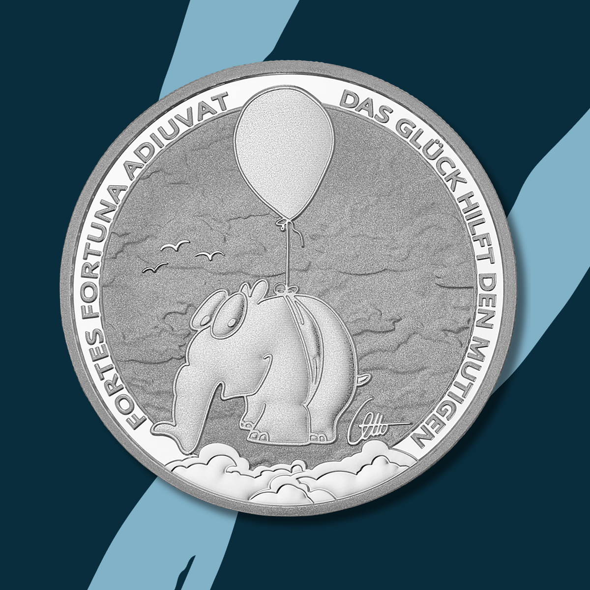 1oz Silbermünze 2026 "Fortes Fortuna Adiuvat" | limitiert in Schatulle + Otto Waalkes Signatur