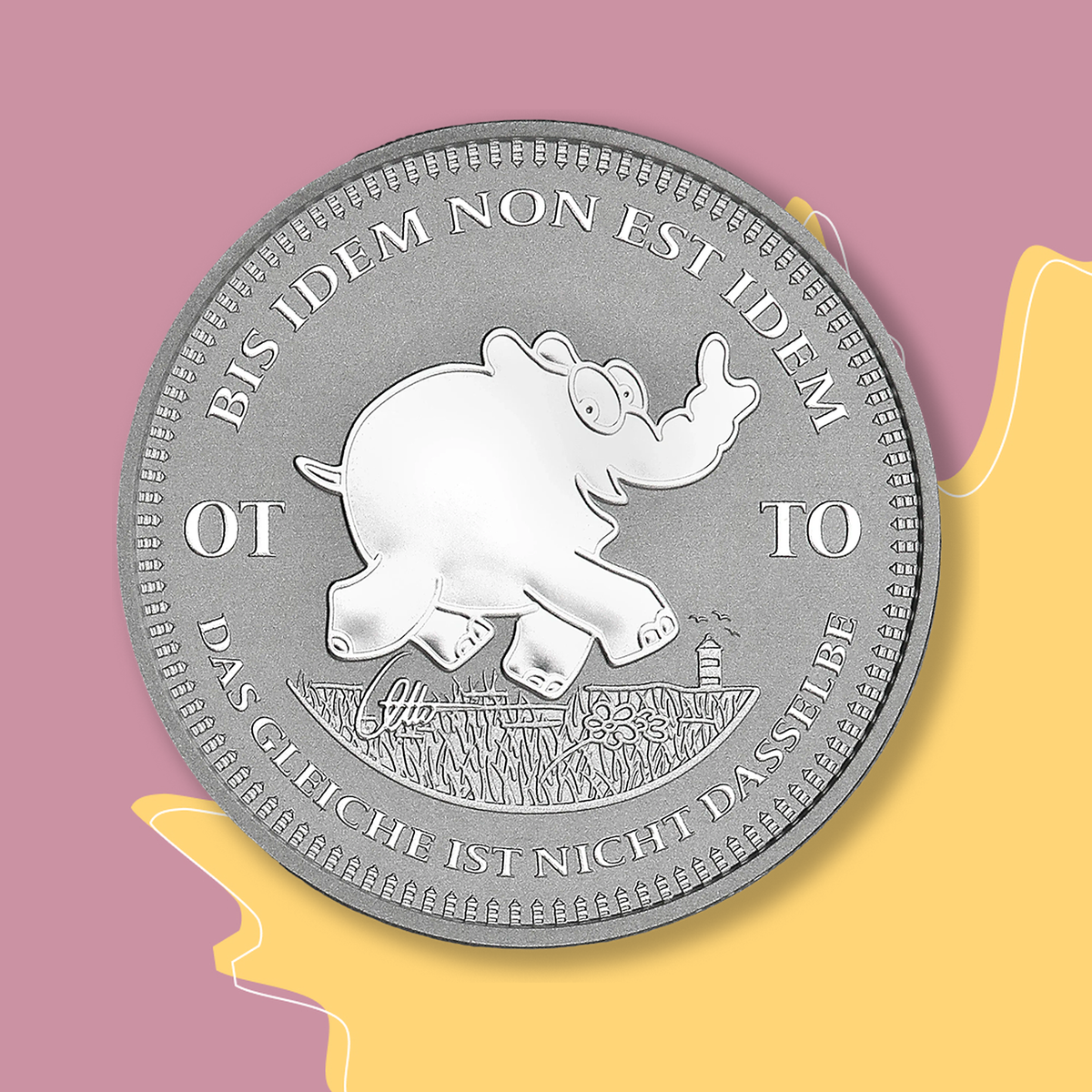 1oz Silbermünze 2023 "Ottirand - Bis Idem Non Est Idem" | limitiert in Schatulle + Otto Waalkes Signatur
