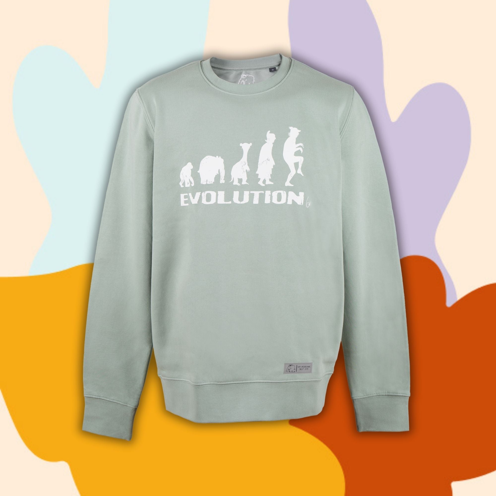Sweatshirt Evolution in modernem Salbei