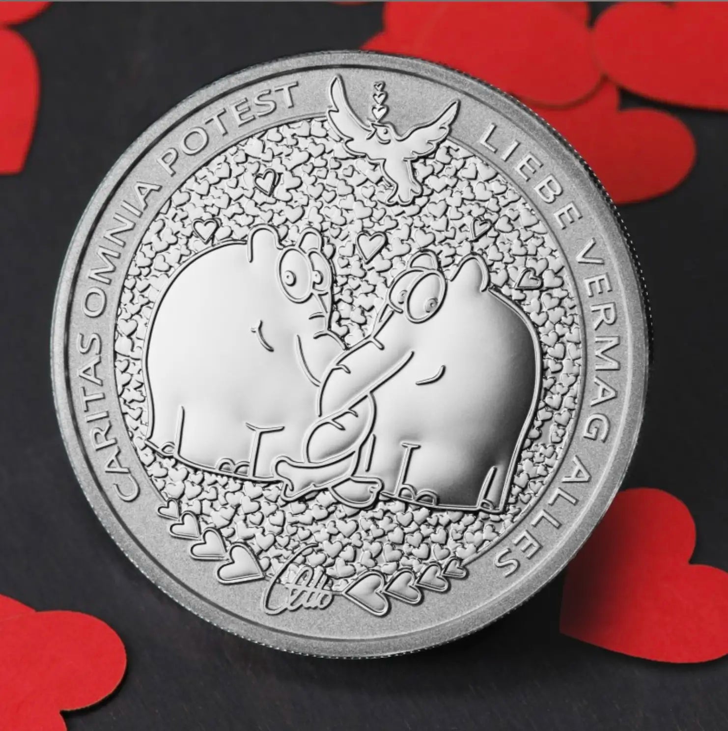 1oz Silbermünze 2024 "Caritas Omnia Potest" | limitiert in Schatulle + Otto Waalkes Signatur