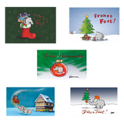 Ottifanten Weihnachtspostkarten by Otto Waalkes