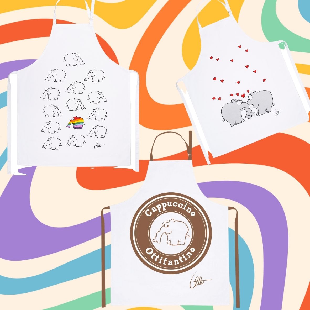 Baumwoll Küchenschürze Ottifant by Otto Waalkes Be Different / Verrüsselt