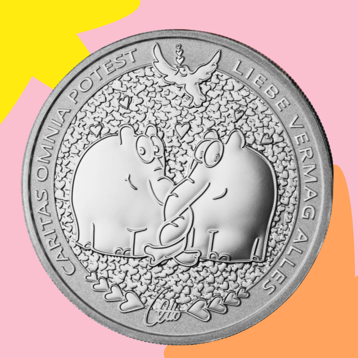 1oz Silbermünze 2024 "Caritas Omnia Potest" | limitiert in Schatulle + Otto Waalkes Signatur