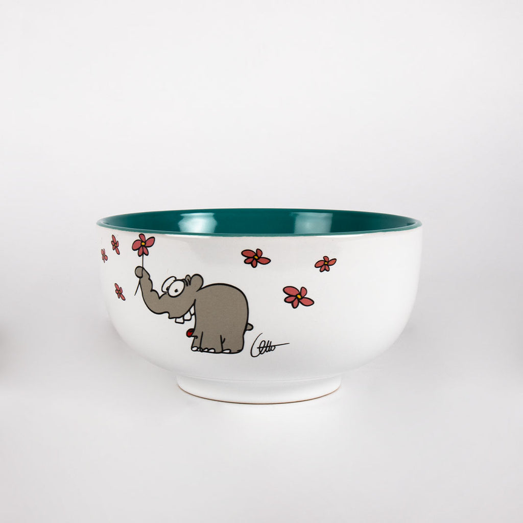 Ottifanten Müslischale by Otto Waalkes 700ml in 3 Motiven: küssend, Hut, Blume - Ottifant.de