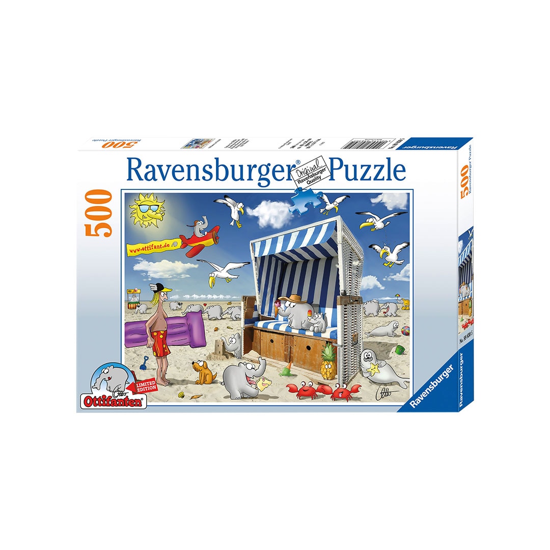 Urlaub Strandkorb Ottifant Puzzle 500 Teile 49x36cm by Ravensburger + Otto Waalkes